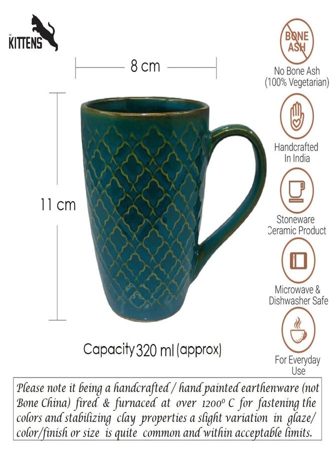 KITTENS Eco-Friendly Ceramic Coffee Mug Set of 2 - 330ml | Handcrafted Green Tea & Coffee Cups | Lead-Free, Microwave & Dishwasher Safe | Ideal Gift for Daily Use, Home & Office - Image 4